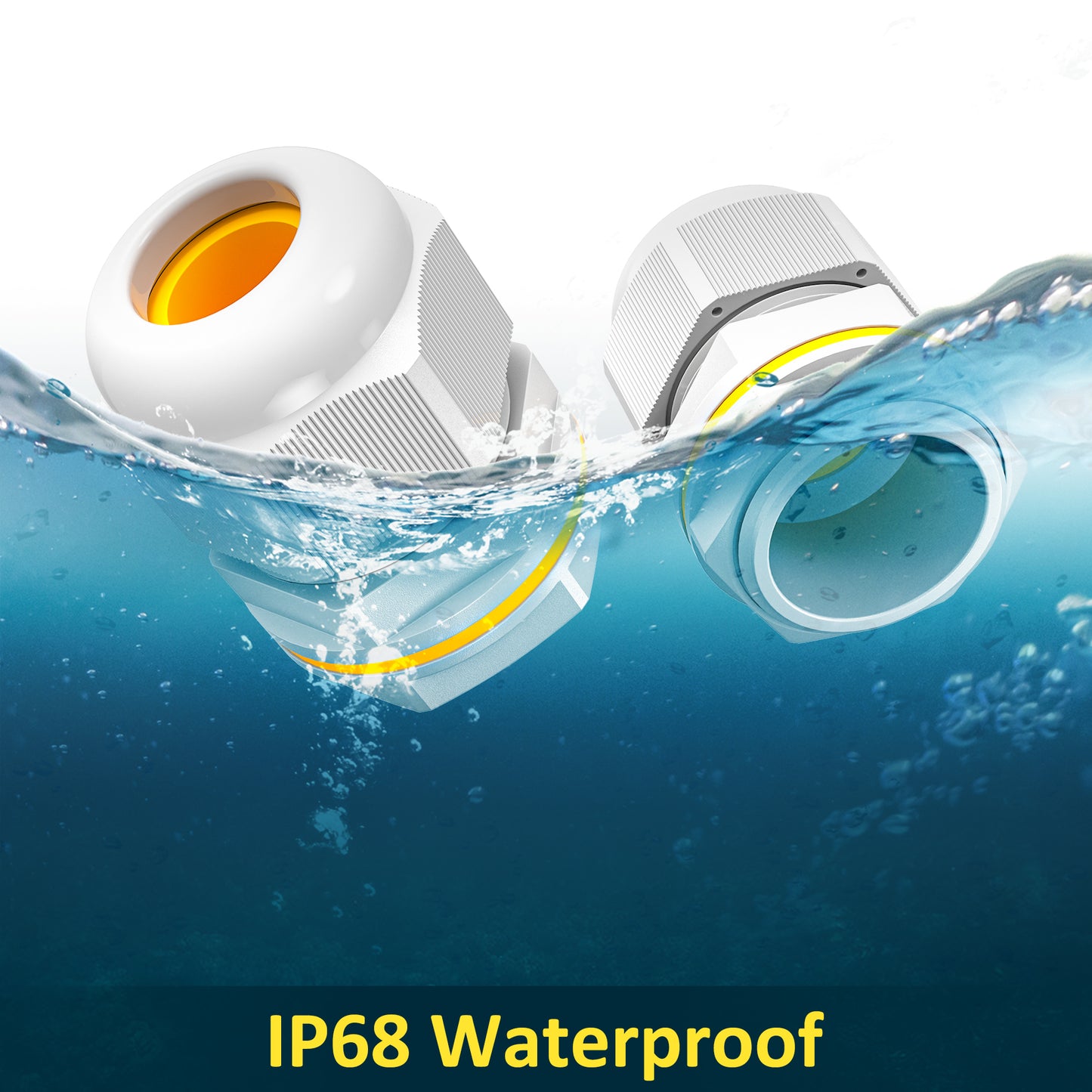 Presse-étoupe PEBA®, presse-étoupes étanches M25 x 1,5 IP68 avec écrou de blocage en plastique, connecteur de câble PG19 réglable pour 4 mm-14 mm, joints de presse-étoupes (gris)